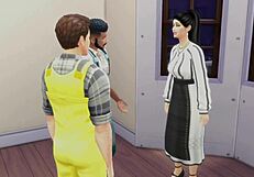 Telugu wife dates senior construction worker in cute outfit episode 6