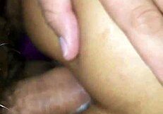 A petite brunette amateur shares a hot homemade video with an anal creampie scene with her neighbor