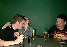 Double Penetration To Rocker Girl At Bar Exit With Rough Fucking