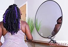 sweet throat ebony babe loves swallowing massive black cocks after riding