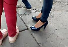 Beautiful princess wearing stylish slippers