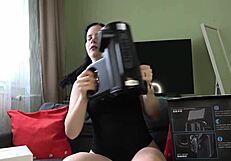 Mistress Anna Unpacks Xspacecup Masturbator And Milks Slave