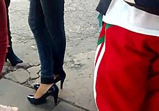 Beautiful princess wearing stylish slippers