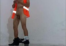 Man, this hospital nurse seduced the cleaner for quick standing sex!