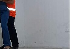 Man, this hospital nurse seduced the cleaner for quick standing sex!