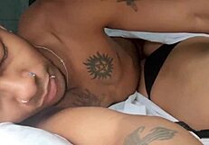 João wakes the babe with cock in shaved pussy for blowjob