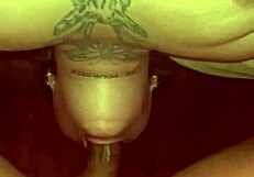 Blonde latina slut deepthroats black cock and swallows cum