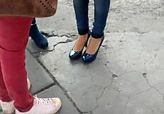 Beautiful princess wearing stylish slippers