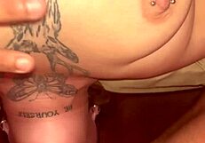 Blonde latina slut deepthroats black cock and swallows cum