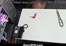 officer makes milf shoplifter strip for search 😱