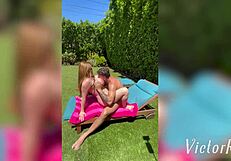 kianna dior, that big titty milf, gets oiled and lets victor ray tease her huge tits