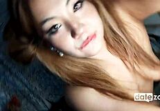 asian pussy teased with paintbrush and fingers for intense stimulation