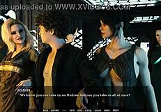 feeling overwhelmed by huge reverse gangbang with hot ladies