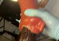 Stocking And Deep Throating Sextoy Like Slave