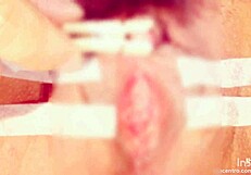 clitoral suction brings bound pussy to orgasm