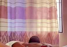 Curvy Ebony's Huge Ass Fingering and Squirting Pleasure Solo