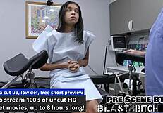 Aria Nicole, petite nurse, gets fucked and creampied behind scenes