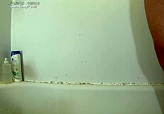 Two Angles of Liza Soaked in Cumshot and Golden Shower. She Wets Panties in Tub!