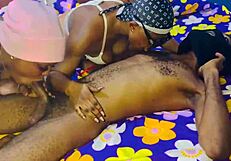 Me and Stepsis Seduce Hotel Worker for Wild Fuck