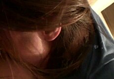 Two Japanese backpacker girls meet older guys for hostel fun.