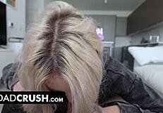 Dadcrush - Stunning teen Britt Blair seduces stepdaddy for car access. She nails him hard!