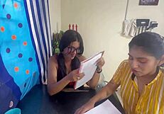 British college girls try out bisexuality with a mature man