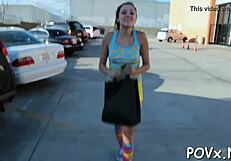 Tattooed Man Dominates Petite Nymph With His Cock