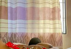 Curvy Ebony's Huge Ass Fingering and Squirting Pleasure Solo