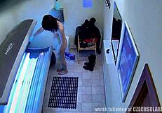 czech voyeur caught fingering in tanning bed, so hot