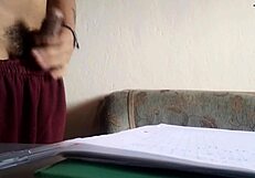 Maluma solves problem while jerking off his cock?