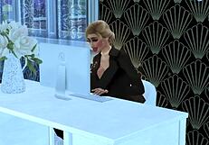 Sims 4 Bella and Milla Fuck at Office