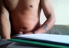 Maluma solves problem while jerking off his cock?