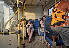 married woman flirts with a stranger on the bus and ends up banging him hard. wanna know how it happened?