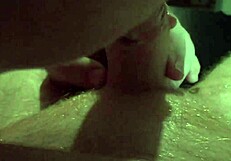 chubby wife with hairy pussy strokes dick and swallows