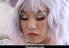 i taste the treat between asian teen's legs