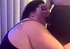 sucking favorite monster cock, deepthroat blowjob with facial cumshot part 3