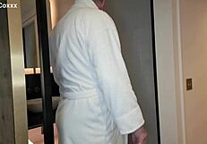 chucky roleplays peeing on the tattooed redhead in shower