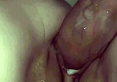 Cuckold Watches Lover Fill Wife's Pussy with Cum.