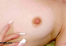 Fiery muse strips and teases with her sexy body