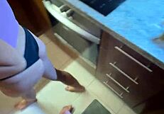 Intense Emotions As Sexy Alice Gives Blowjob In Kitchen