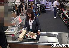 sex in shop happening with sloppy fucking