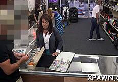 sex in shop happening with sloppy fucking