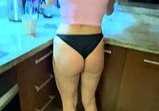 Intense Emotions As Sexy Alice Gives Blowjob In Kitchen