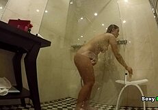 steamy shower fun with goddess sexydea after a wild quickie.