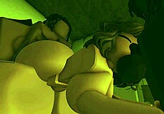 invited over for a quickie but, uh, he brought a friend too... blacked roblox got me in a wild 3some!