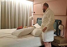 chucky roleplays peeing on the tattooed redhead in shower