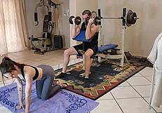 Unexpected Pussyfucking Creampie Gym Whore with Petite Tits