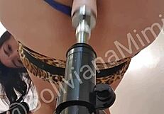 Latina Fucks Sex Machine Anal