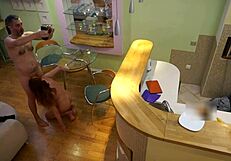 Redhead Stepdaughter Bent Over for Daddy's Fuck