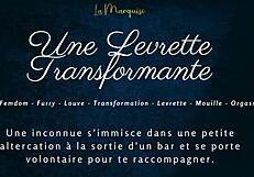 The furry character in crossdressing engages in transforming levrette with French audio.